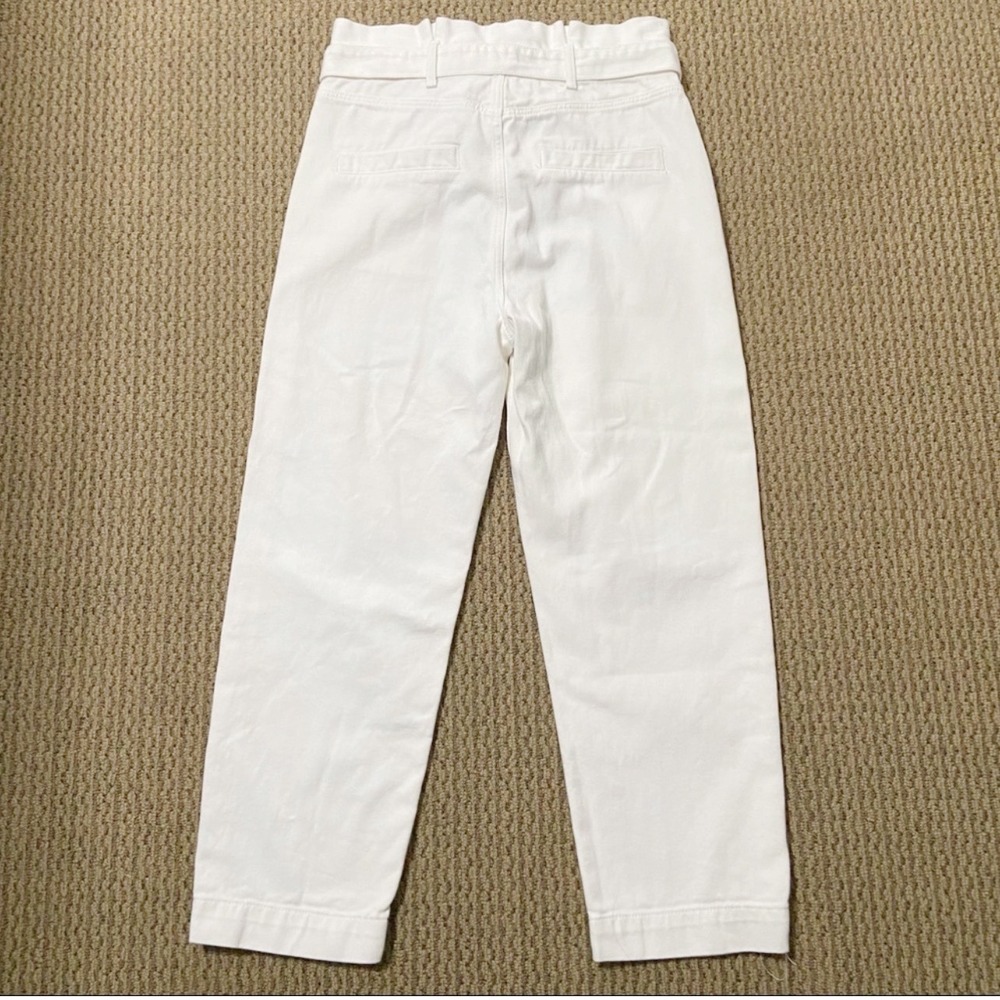 Zara‎ High Waisted White Pearl Denim - Picture 5 of 11